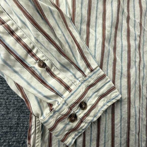 Faconnable Colorful Button-Down Cotton USA Striped XL Men Shirt Long Sleeve - Picture 9 of 16